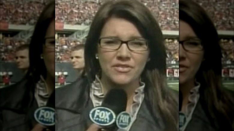 Charissa Thompson with dyed brown hair