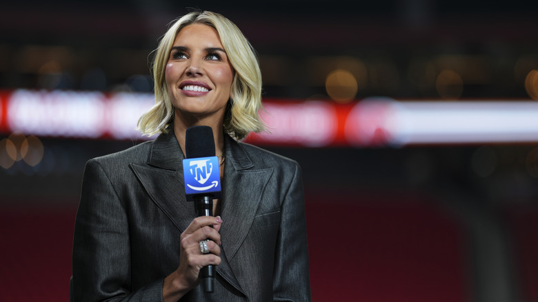 Charissa Thompson reporting on the sidelines