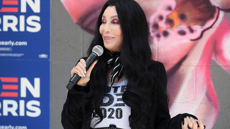 Cher at a Biden/Harris event