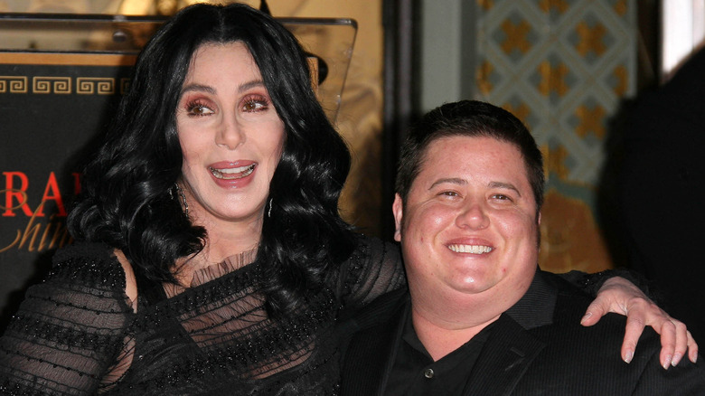 Cher and Chaz Bono in 2010