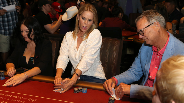 Cheryl Hines playing poker