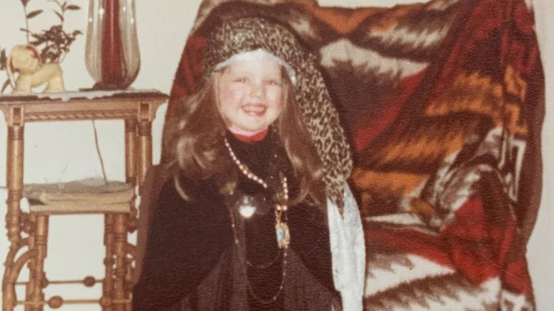 Young Christina Aguilera dressed for Halloween