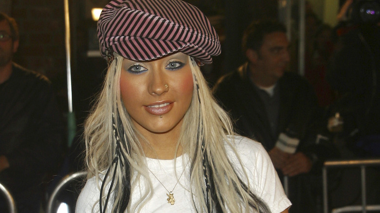 Christina Aguilera with edgier look, 2002