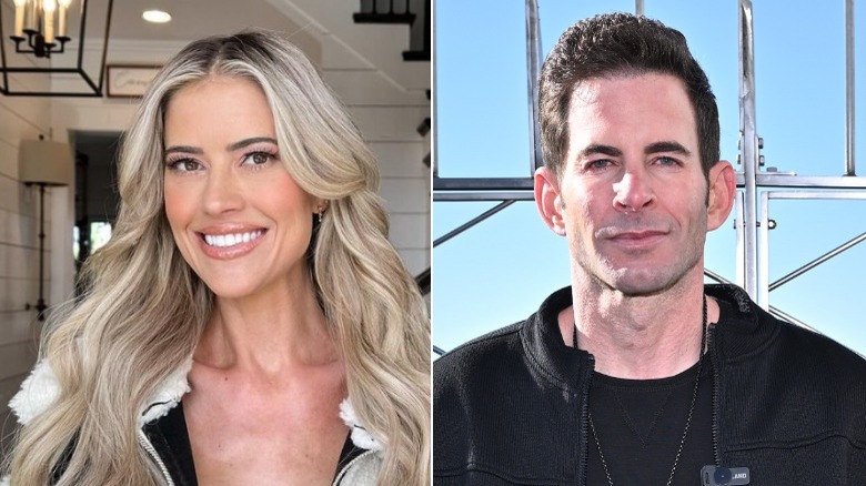 Christina Hall and Tarek El Moussa split image