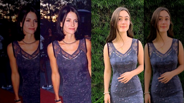 Courteney Cox and Coco Arquette in same dress 