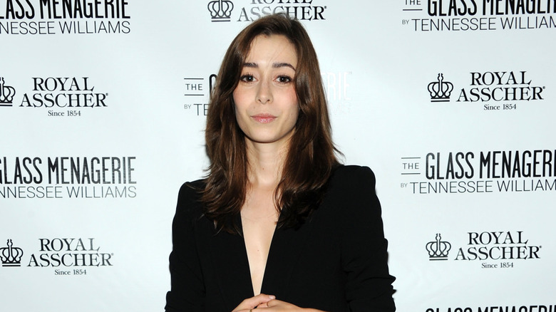 Cristin Milioti posing at the opening of The Glass Menagerie on Broadway