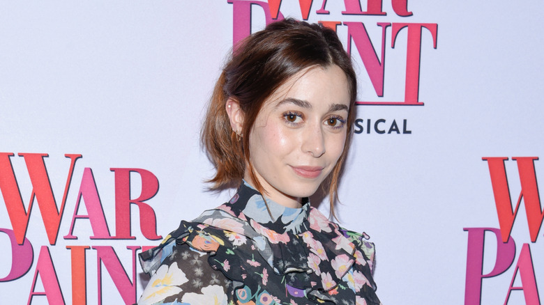 Cristin Milioti posing at the opening of War Paint on Broadway