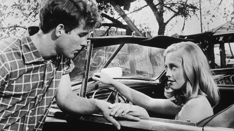 Timothy Bottoms and Cybill Shepherd in a scene from The Last Piciture Show