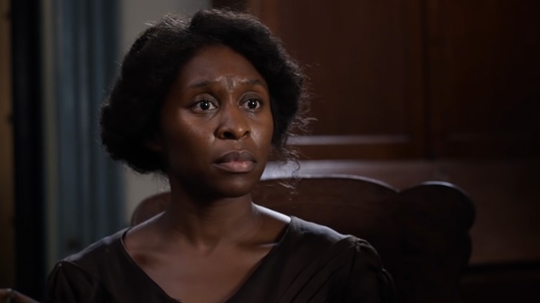 Cynthia Erivo acting in Harriet