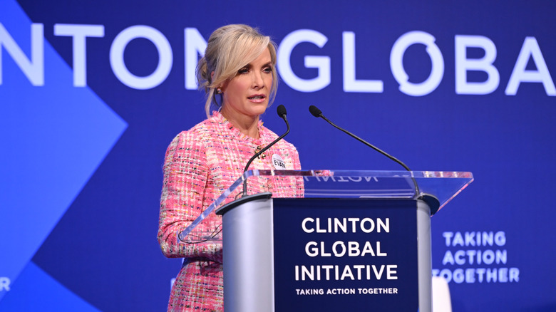 Dana Perino speaking at podium