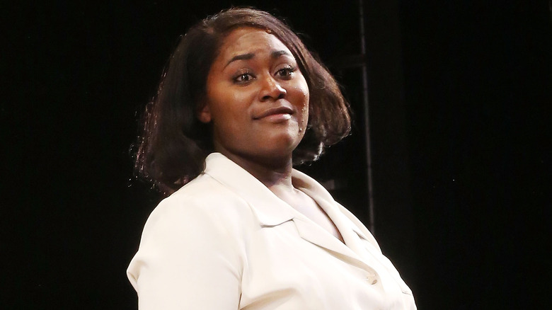 Danielle Brooks performing onstage