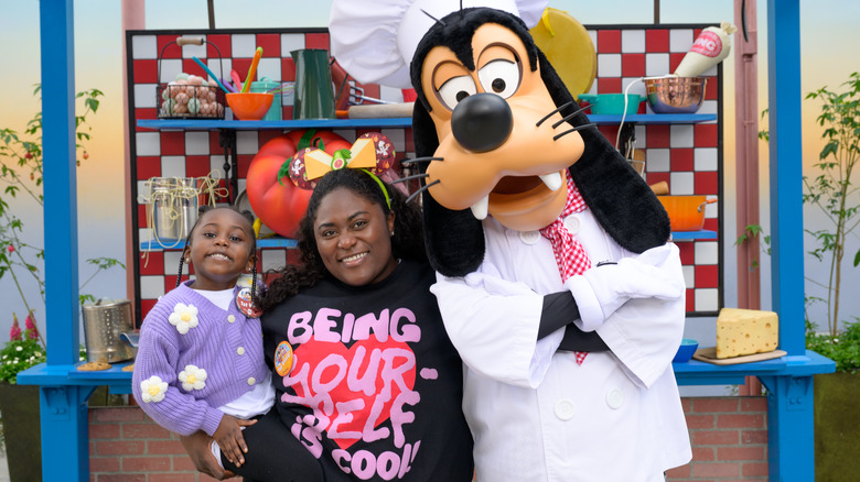 Danielle Brooks with daughter Freeya at Disneyland