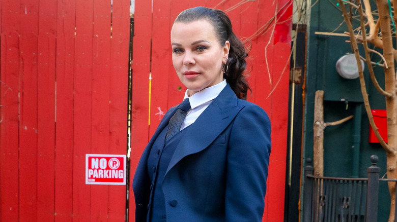 Debi Mazar on the set of Younger