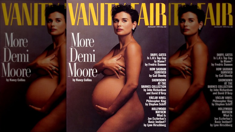 Demi Moore pregnant on the cover of Vanity Fair