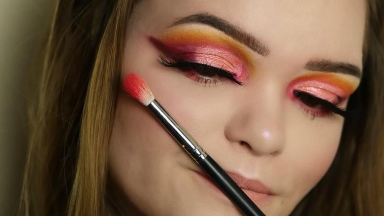 Bonnie Chapman's sunset eye look posted on Instagram