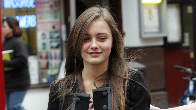 Ella Purnell outside