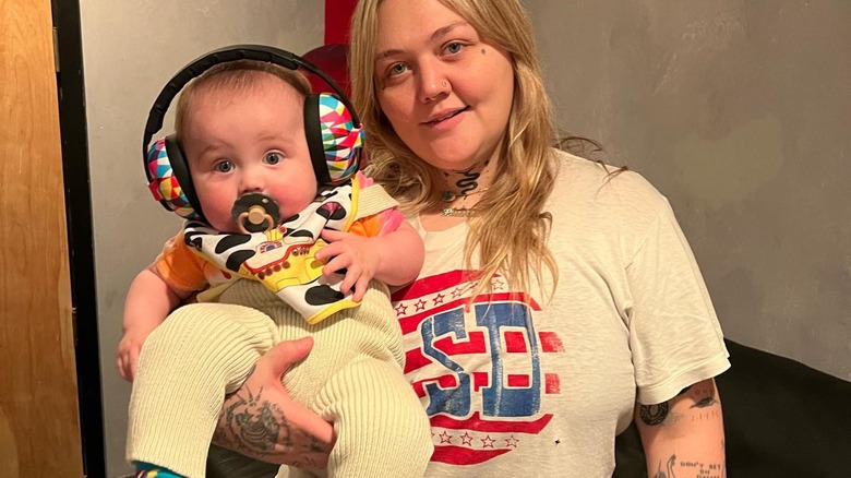 Elle King holding son Lucky