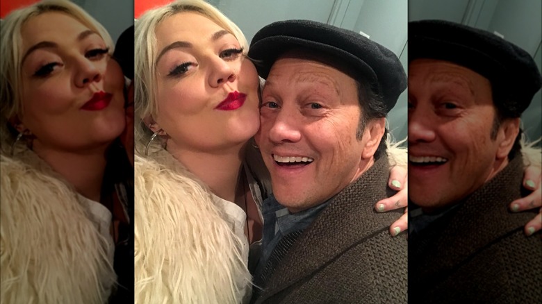 Elle King hugging Rob Schneider