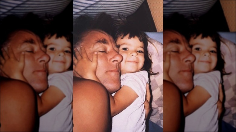 young Emily Ratajkowski with her dad