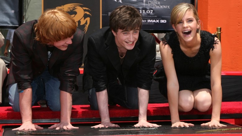 Rupert Grint, Daniel Radcliffe, and Emma Watson