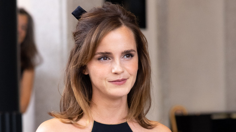 Emma Watson slightly smiling