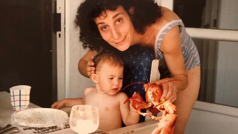 Baby Emmy Rossum with mom