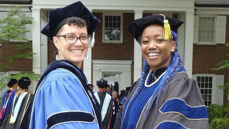 Erika Alexander and Suzanne Walsh smiling