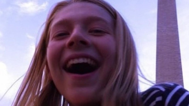 Young Hunter Schafer laughing