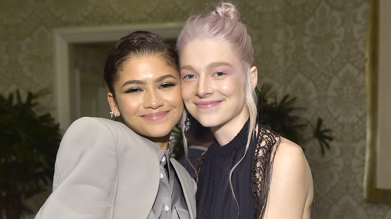 Hunter Schafer and Zendaya smiling