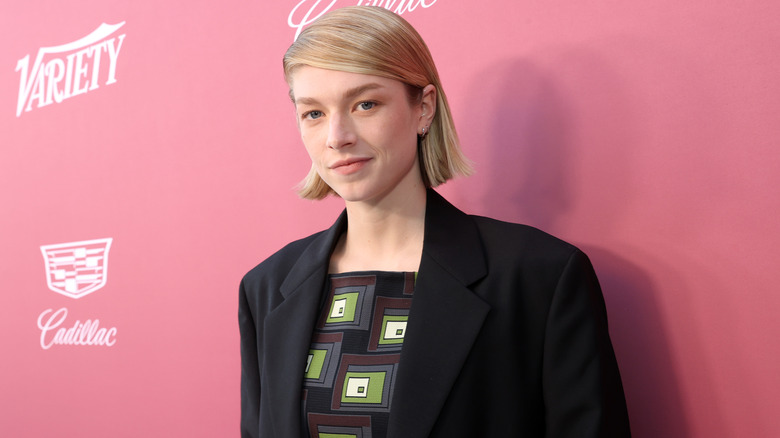 Hunter Schafer posing on the red carpet