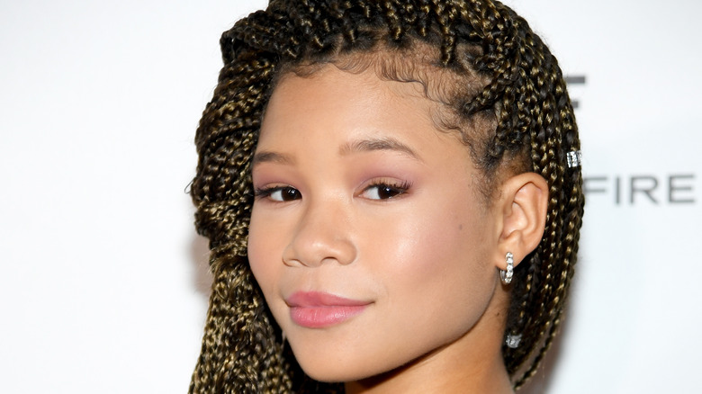 Storm Reid poses 