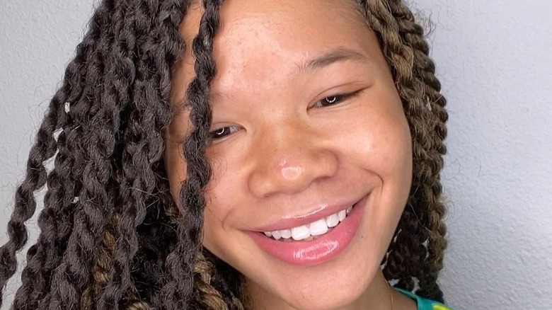 Storm Reid smiling