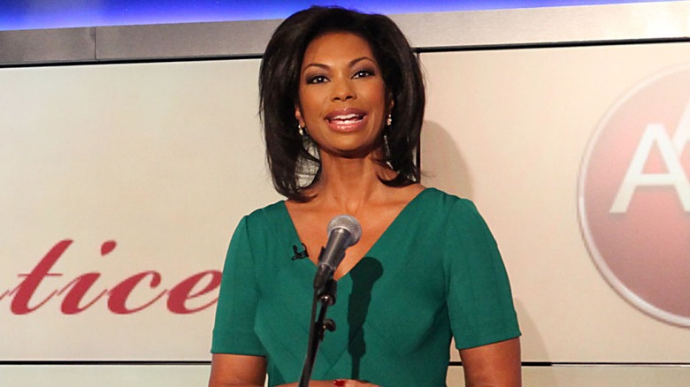 Harris Faulkner speaking at an Ailes Apprentice Program graduation