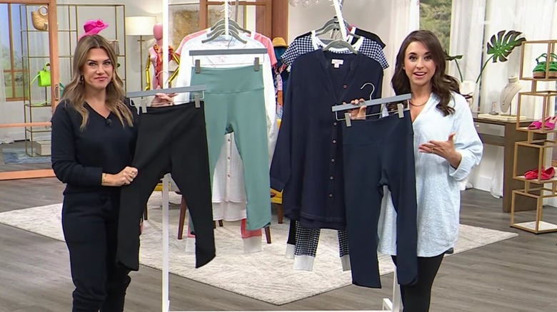 Lacey Chabert showing off clothes on HSN