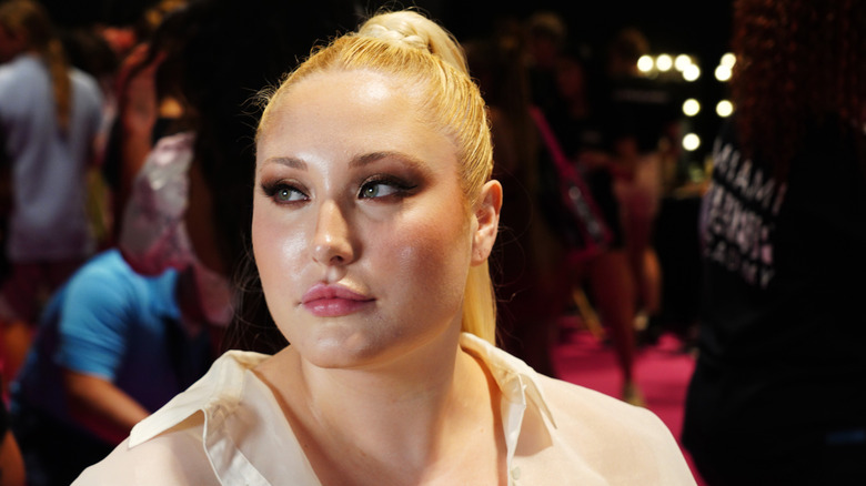 Hayley Hasselhoff backstage at a show