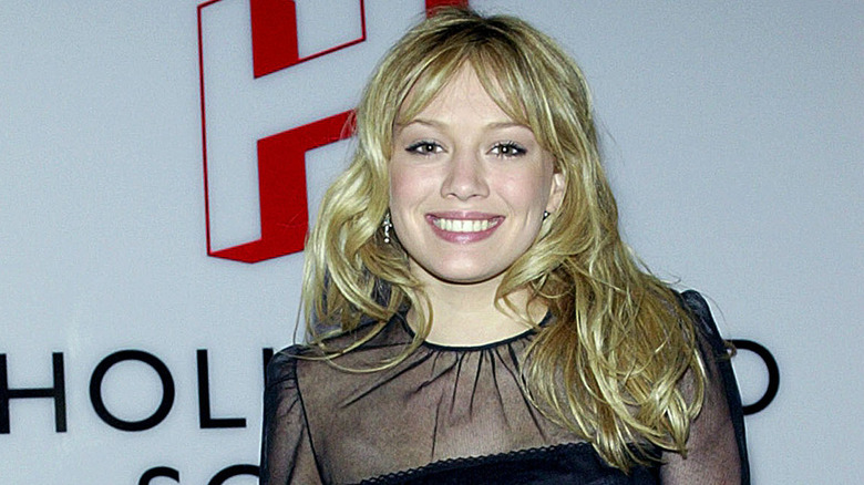 Hilary Duff smiling at event