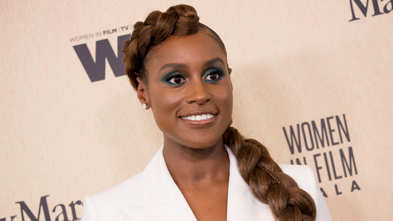 Issa Rae wearing white at the Women in Film Annual Gala