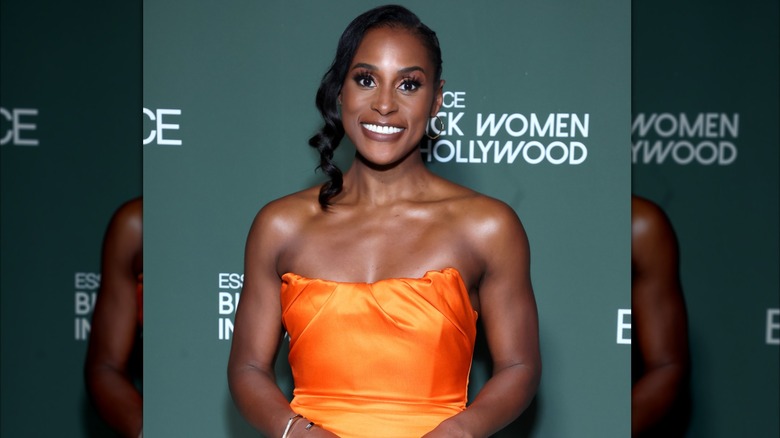 Issa Rae posing at Essence Black Women of Hollywood event