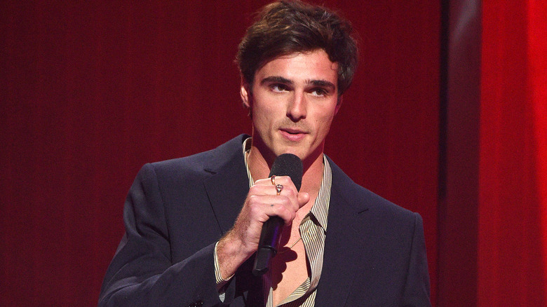 Jacob Elordi with microphone