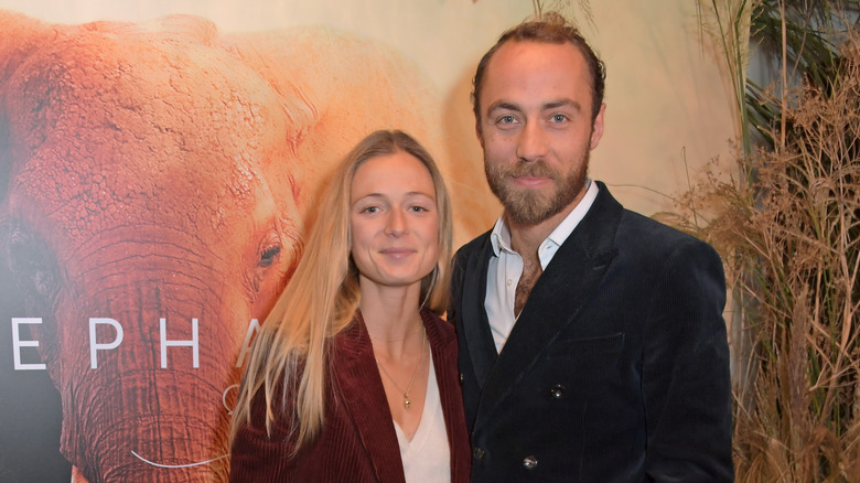 Alizee Thevenet and James Middleton smiling