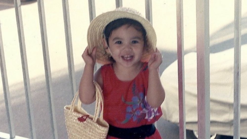 Janel Parrish as a young kid