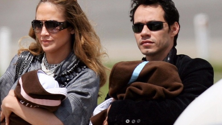 Jennifer Lopez, Marc Anthony with twins