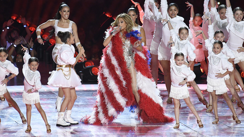 Jennifer Lopez at the Super Bowl