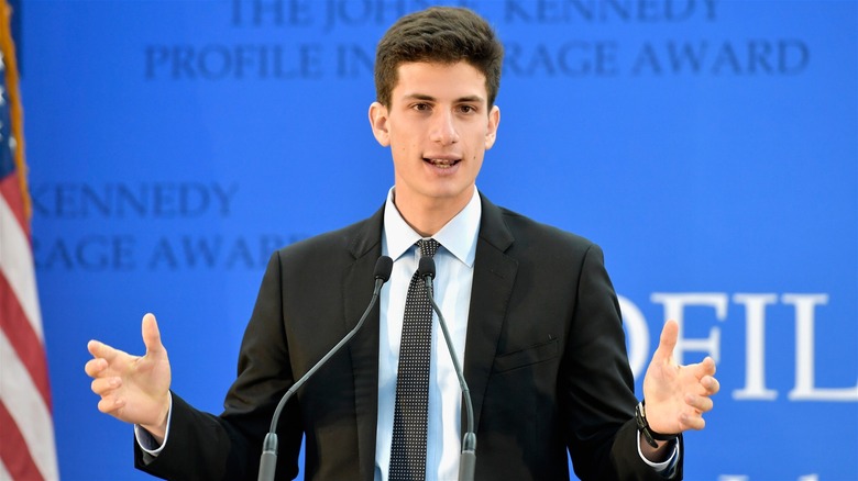 Jack Schlossberg at a podium