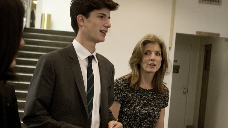 Jack Schlossberg with Caroline Kennedy