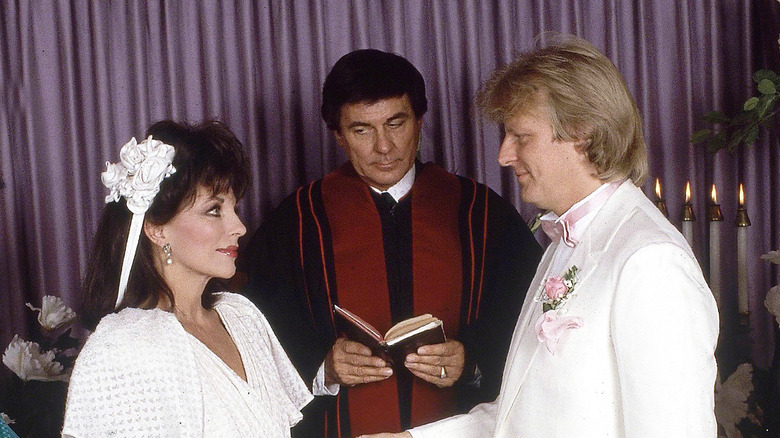 Joan Collins Peter Holm wedding