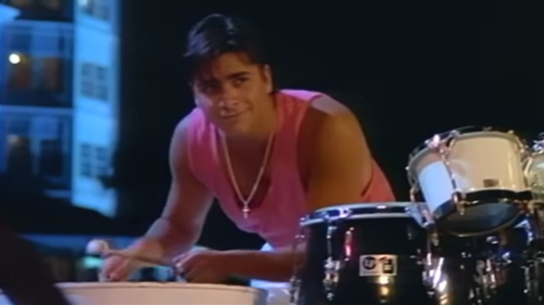 John Stamos playing drums in the Kokomo music video