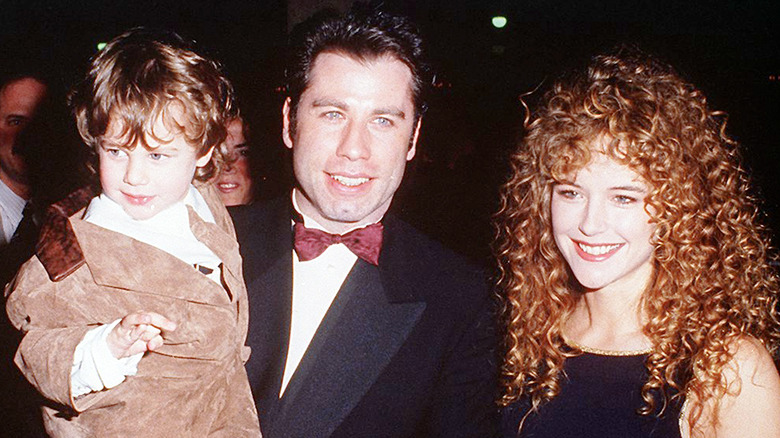 John Travolta with wife and son in the '90s