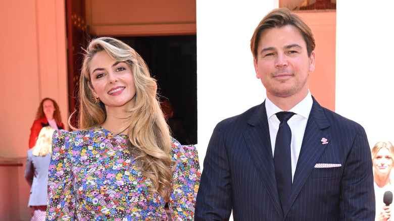 Tamsin Egerton and Josh Hartnett smiling at the 2022 Prince's Trust Awards