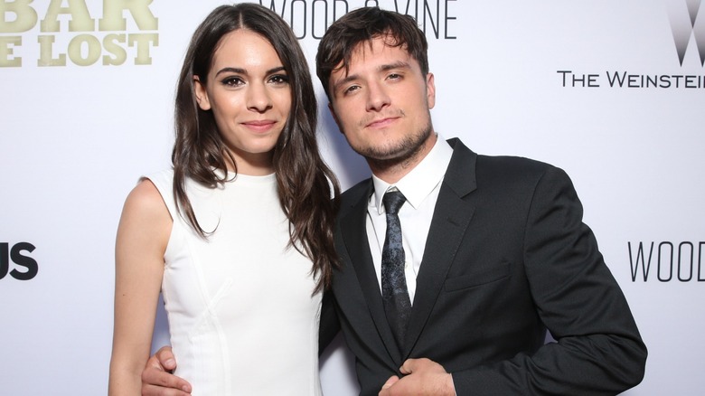 Josh Hutcherson and Claudia Traisac on a red carpet